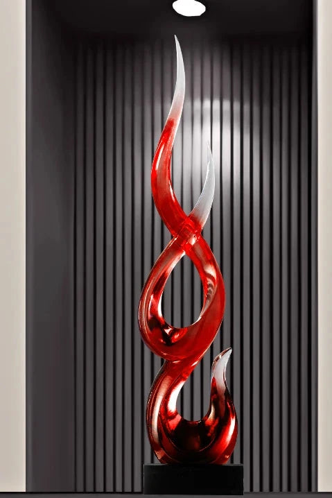 Luxury Abstract Decorative Sculpture Perfect for your living room, entrance foyer, or office. A unique tabletop piece with transparent details, blending elegance with modern aesthetics. A true statement décor item that adds a touch of luxury to any space.