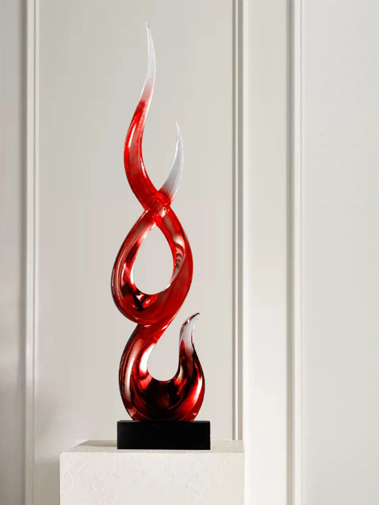 Luxury Abstract Decorative Sculpture Perfect for your living room, entrance foyer, or office. A unique tabletop piece with transparent details, blending elegance with modern aesthetics. A true statement décor item that adds a touch of luxury to any space.