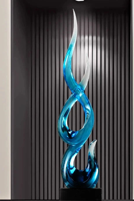 Luxury Abstract Decorative Sculpture Perfect for your living room, entrance foyer, or office. A unique tabletop piece with transparent details, blending elegance with modern aesthetics. A true statement décor item that adds a touch of luxury to any space.