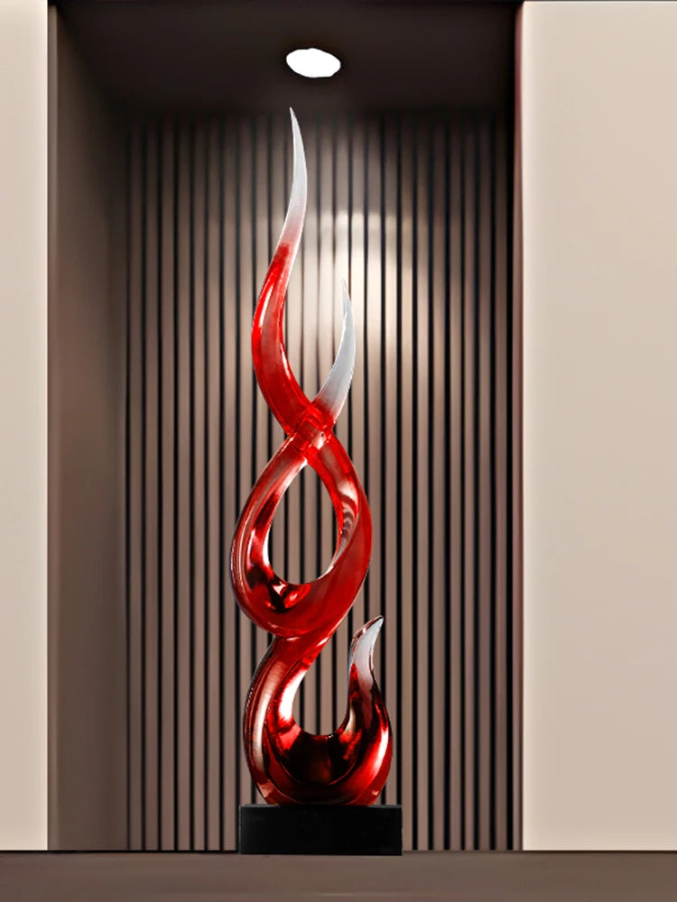 Luxury Abstract Decorative Sculpture Perfect for your living room, entrance foyer, or office. A unique tabletop piece with transparent details, blending elegance with modern aesthetics. A true statement décor item that adds a touch of luxury to any space.